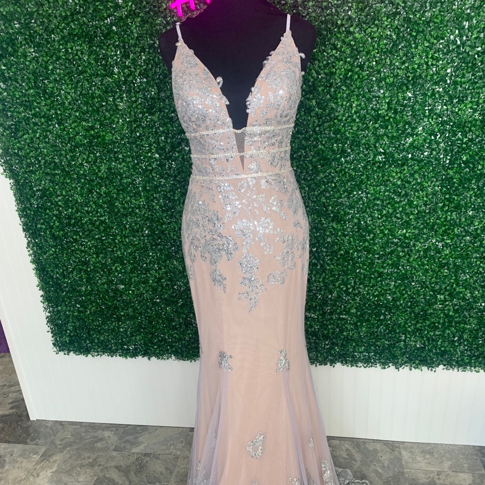 Silver/Nude Portia & Scarlett gown NWT